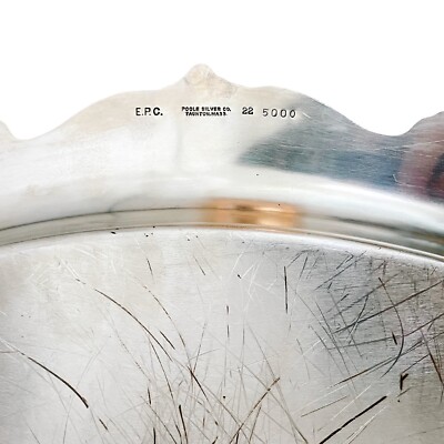 EPC Poole Silver 5000 Old English Silverware Waiter Tray With