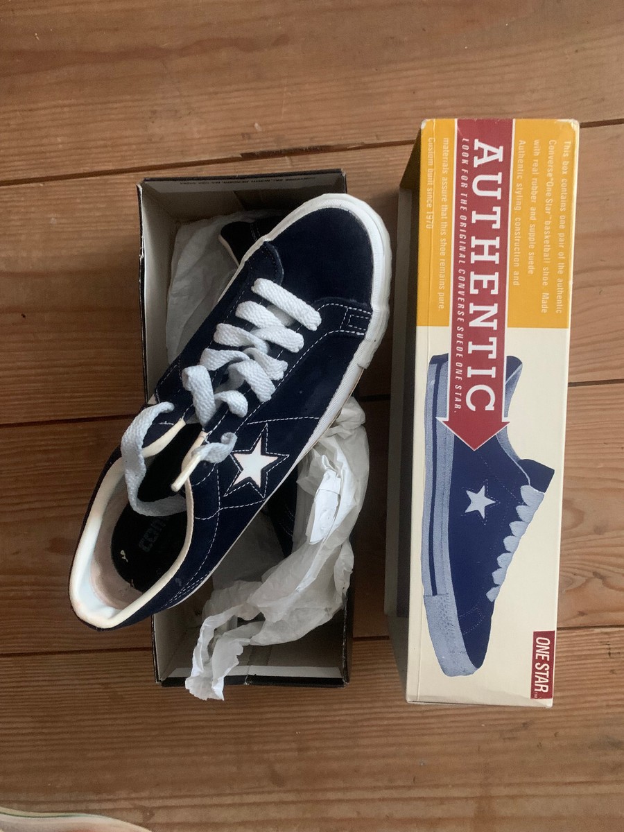 Converse one star Vintage 1993 90's Made in USA Navy/white suede