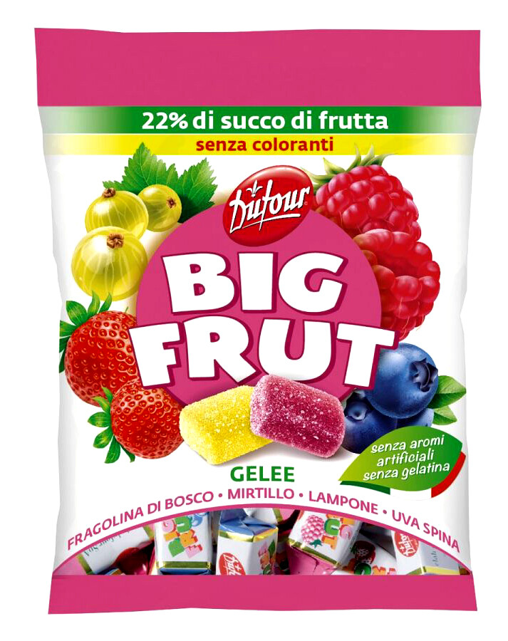 BIG FRUT DUFOUR 150g CARAMELLE GELEE FRUTTI DI BOSCO italian