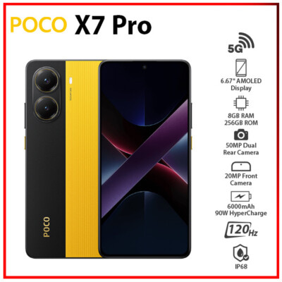 Xiaomi POCO X7 Pro 5G 8GB+256GB YELLOW Dual SIM Unlocked Android