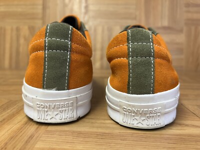 RARE🔥 Converse One Star Mandarin Orange Olive Suede Sneakers Sz