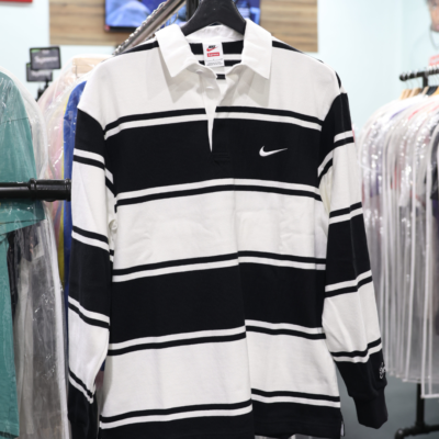Supreme Nike Stripe Rugby (Black) | eBay