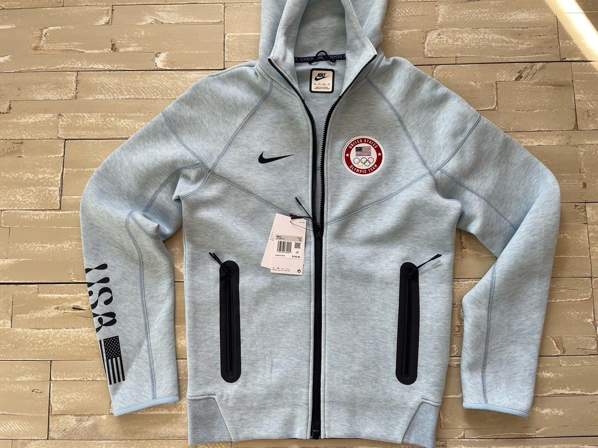 Mens Nike Olympic 2024 Team USA Tech Fleece Windrunner Hoodie