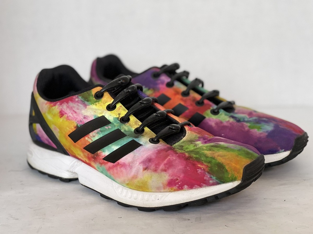 ADIDAS ZX FLUX TORSION TIE DYE MULTICOLOR RUNNING SHOES S74958 US