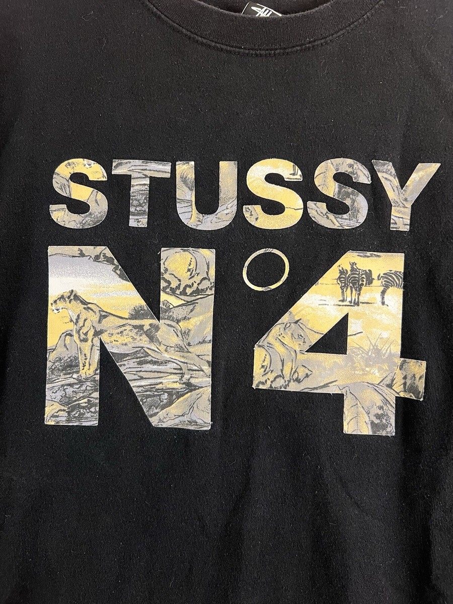 Stussy No 4 N4 Sweatshirt Pullover Safari Lion Animals Camo Desert