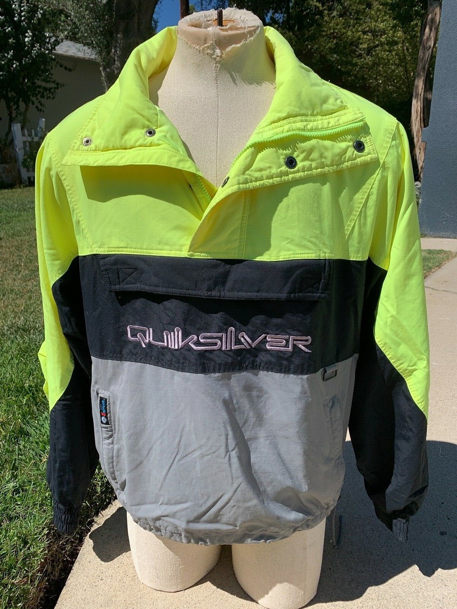 80s VINTAGE QUIKSILVER PULLOVER SNOWBOARD / SKI JACKET MEN SZ MED