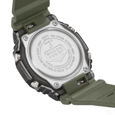 Casio G-Shock GM-2100 Metal Clad Watch Green CasiOak GShock GM