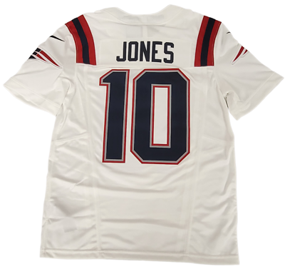 Nike New England Patriots 10 Mac Jones White Vapor Limited Fuse