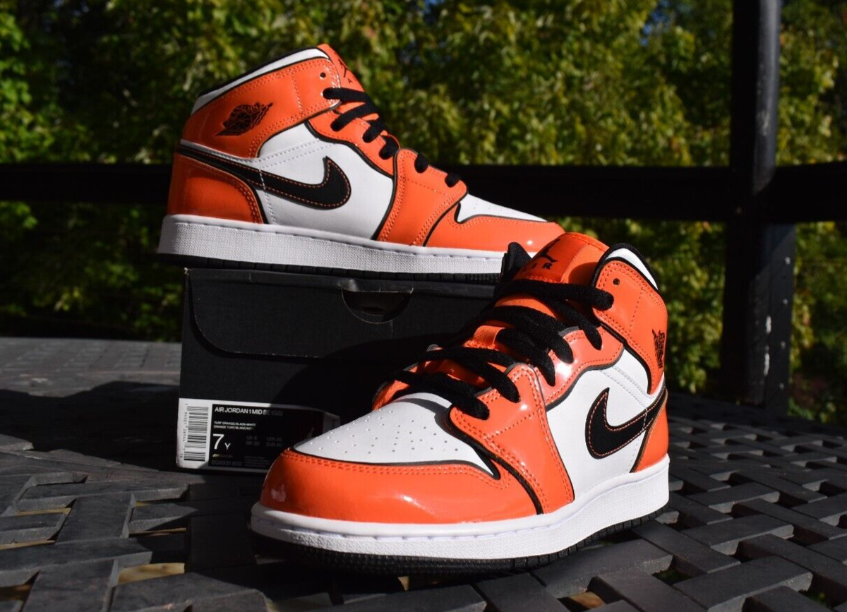 Nike Air Jordan 1 Mid SE GS 'Turf Orange' 2021 BQ6931-802 Youth