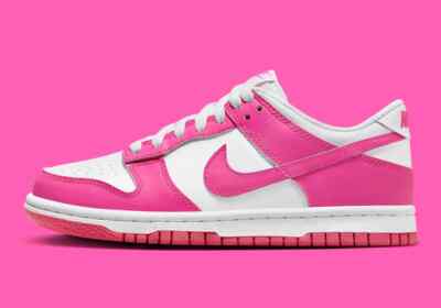 Nike Dunk Low Laser Fuchsia White FB9109-102 Womens GS New | eBay