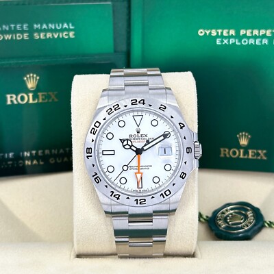 2025 Rolex Explorer II, Polar White 42mm, Unworn Full Set, 226570