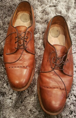 ALLEN EDMONDS BROWN TROY OXFORD DRESS SHOES Made In USA 10 D, EUC