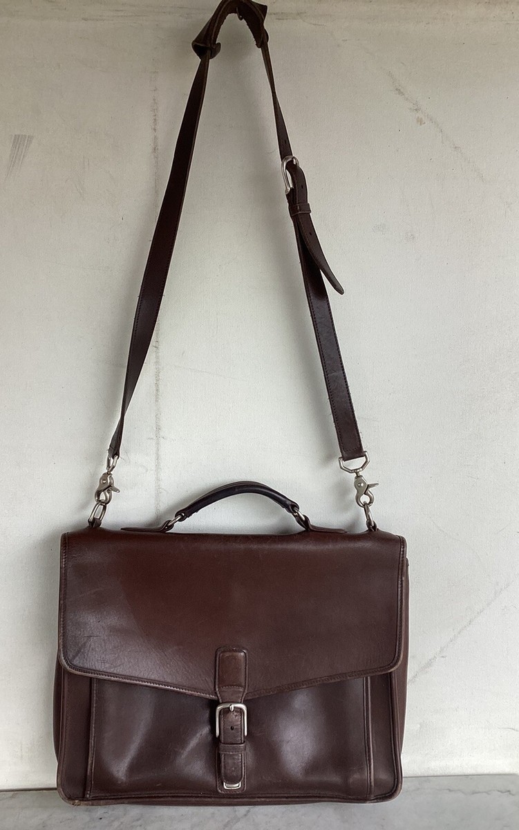 Vintage COACH Brown Leather Messenger Saddle Bag 5319 Laptop