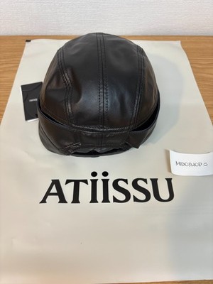 ATIISSU Wing Cap Black PU Leather Logo Baseball Hat 100% Authentic