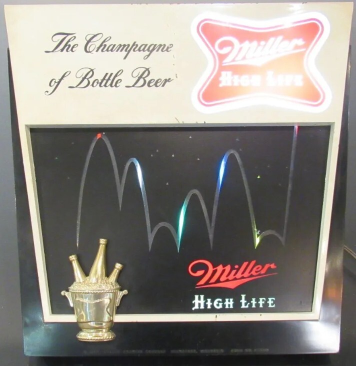 Miller High Life Bouncing Ball motion beer sign replacement scroll