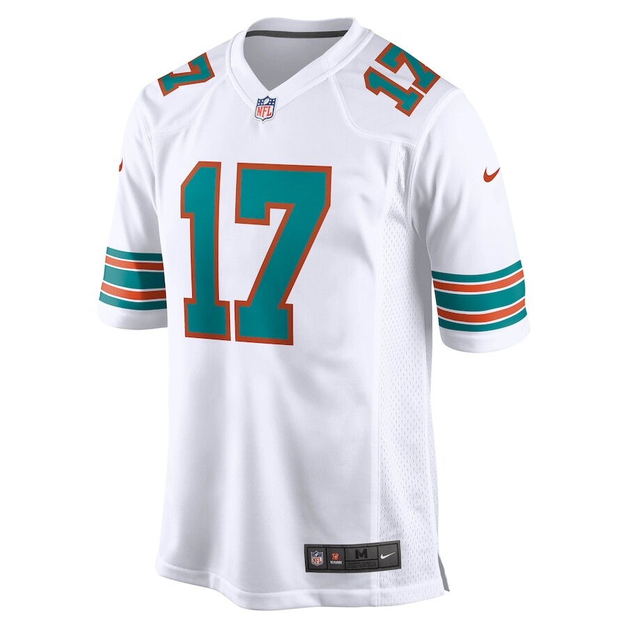 Miami Dolphins Jaylen Waddle #17 Nike White Alternate 2025 NFL