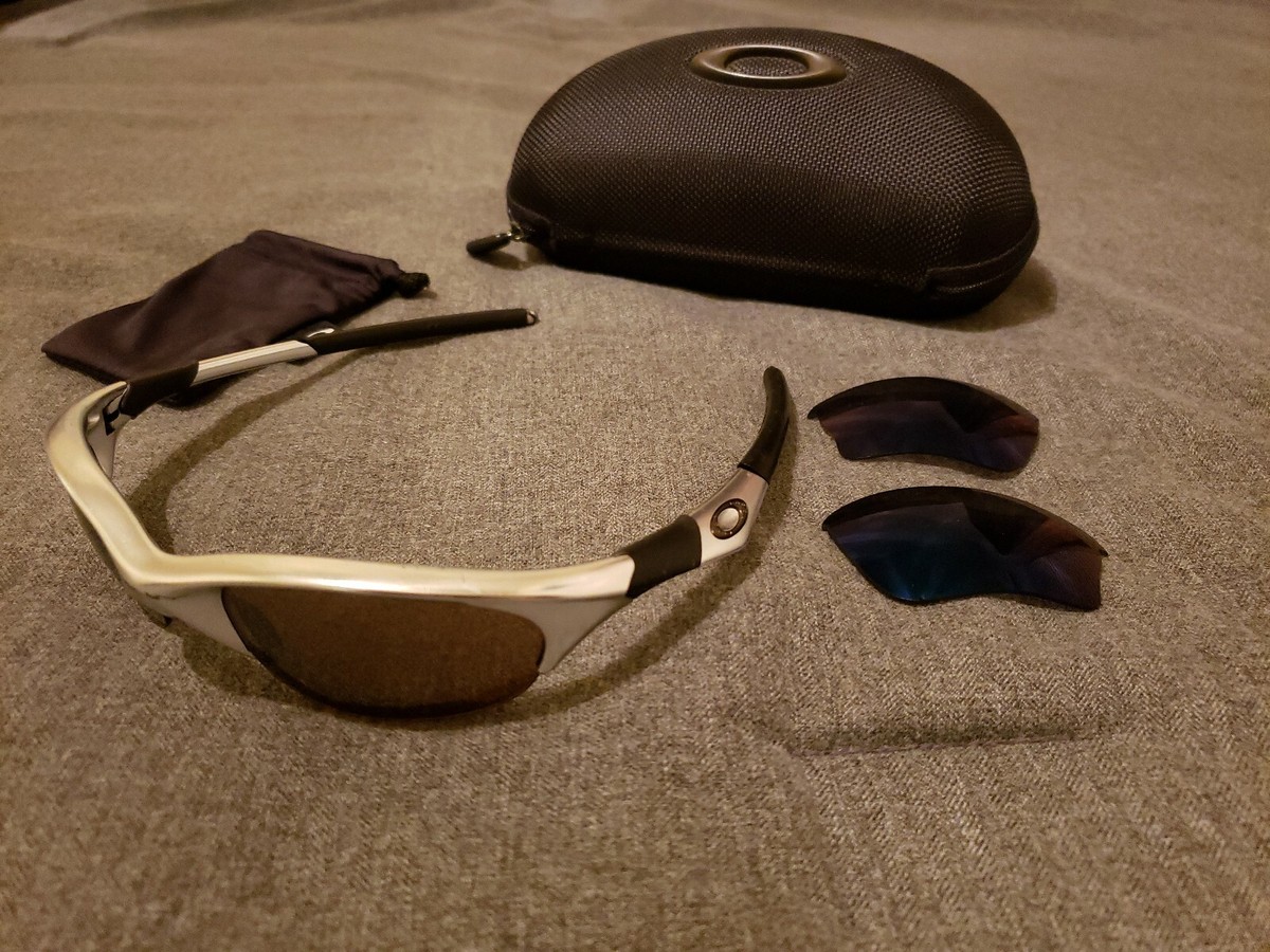 Oakley Half Jacket 1.0 Aluminum w/ Titanium Iridium and Ice Lenses