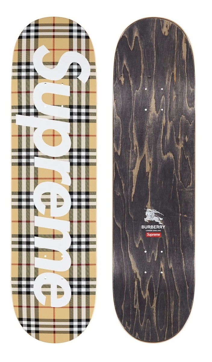Supreme Burberry Skateboard Deck 8.5” x 32.25” BEIGE | eBay