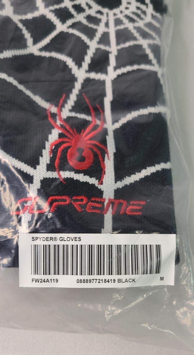 Supreme x Spyder Gloves Jacquard Knit Graphics | Sz MEDIUM