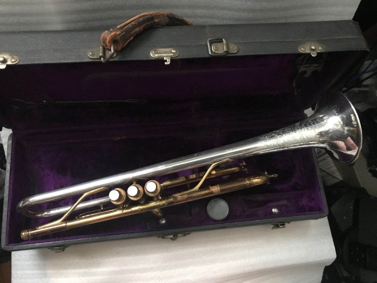 SALE VINTAGE KING ARTIST SILVERTONE Bb TRUMPET L BORE STERLING