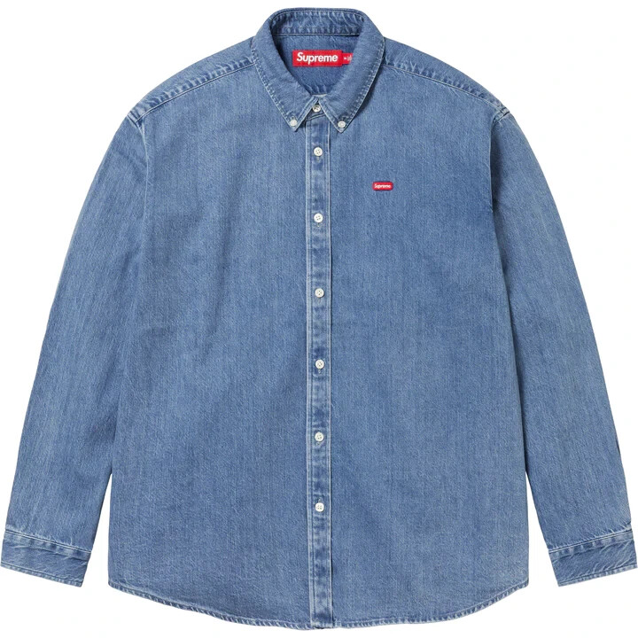 Supreme Small Box Logo Denim Shirt Size Men's Large 2023 | eBay