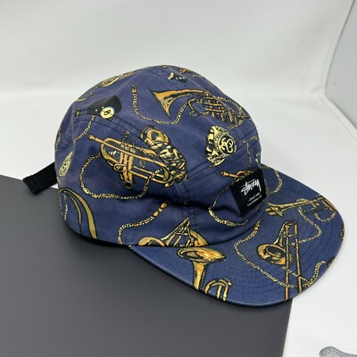 Vintage 2000s Stussy Trumpet 5 Panel Hat Instrument Camp Cap