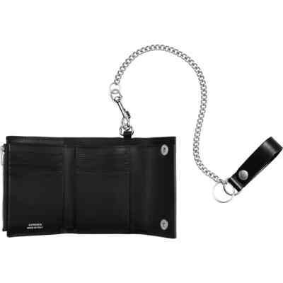Supreme Leather Chain Wallet Black | eBay