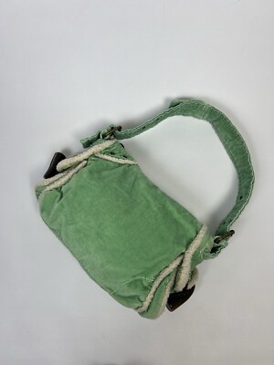 Y2K GAP Vintage Velvet Messenger Bag Green Handbag | eBay
