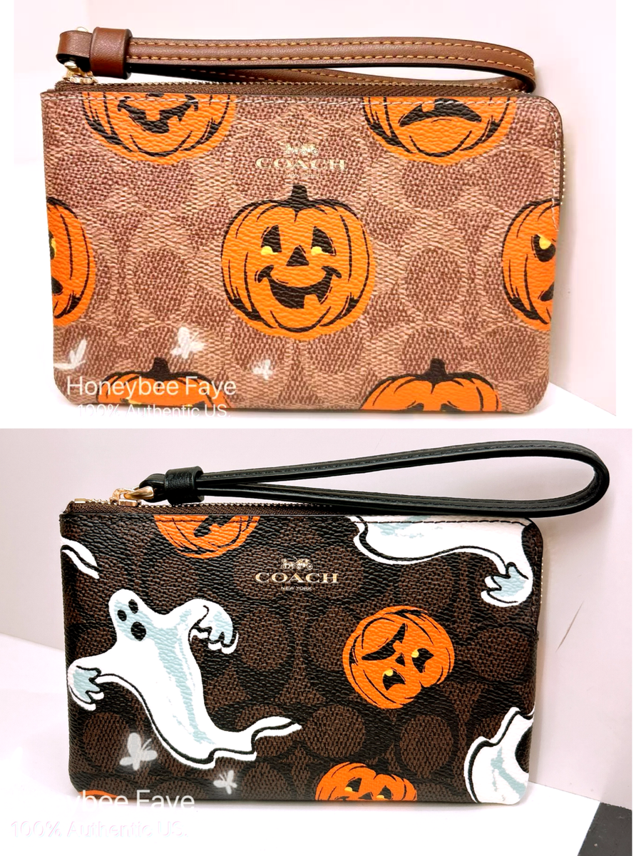 NWT COACH 2025 Corner Zip Wristlet With Halloween CCL20 or CCL21