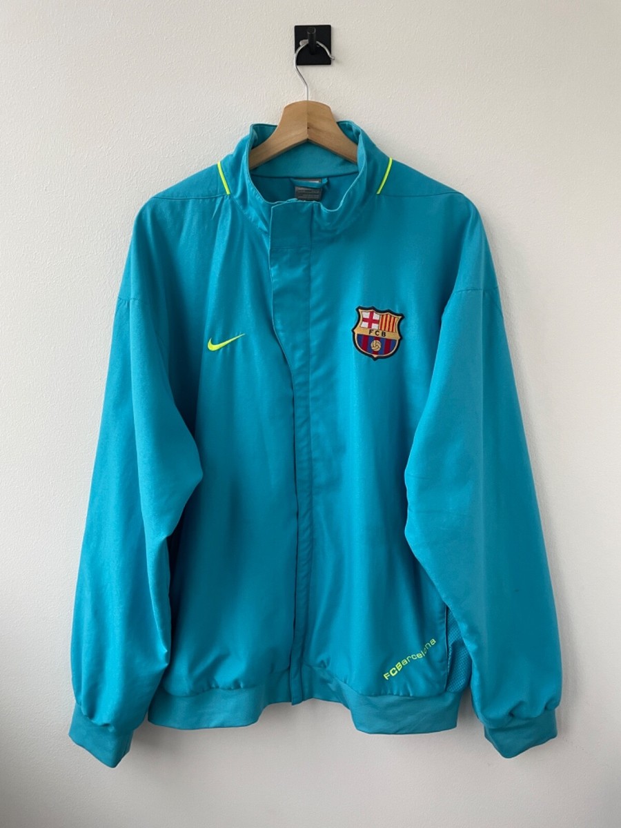 FC BARCELONA 2007/2008 JACKET TRAINING SOCCER FOOTBALL TRACK BLUE