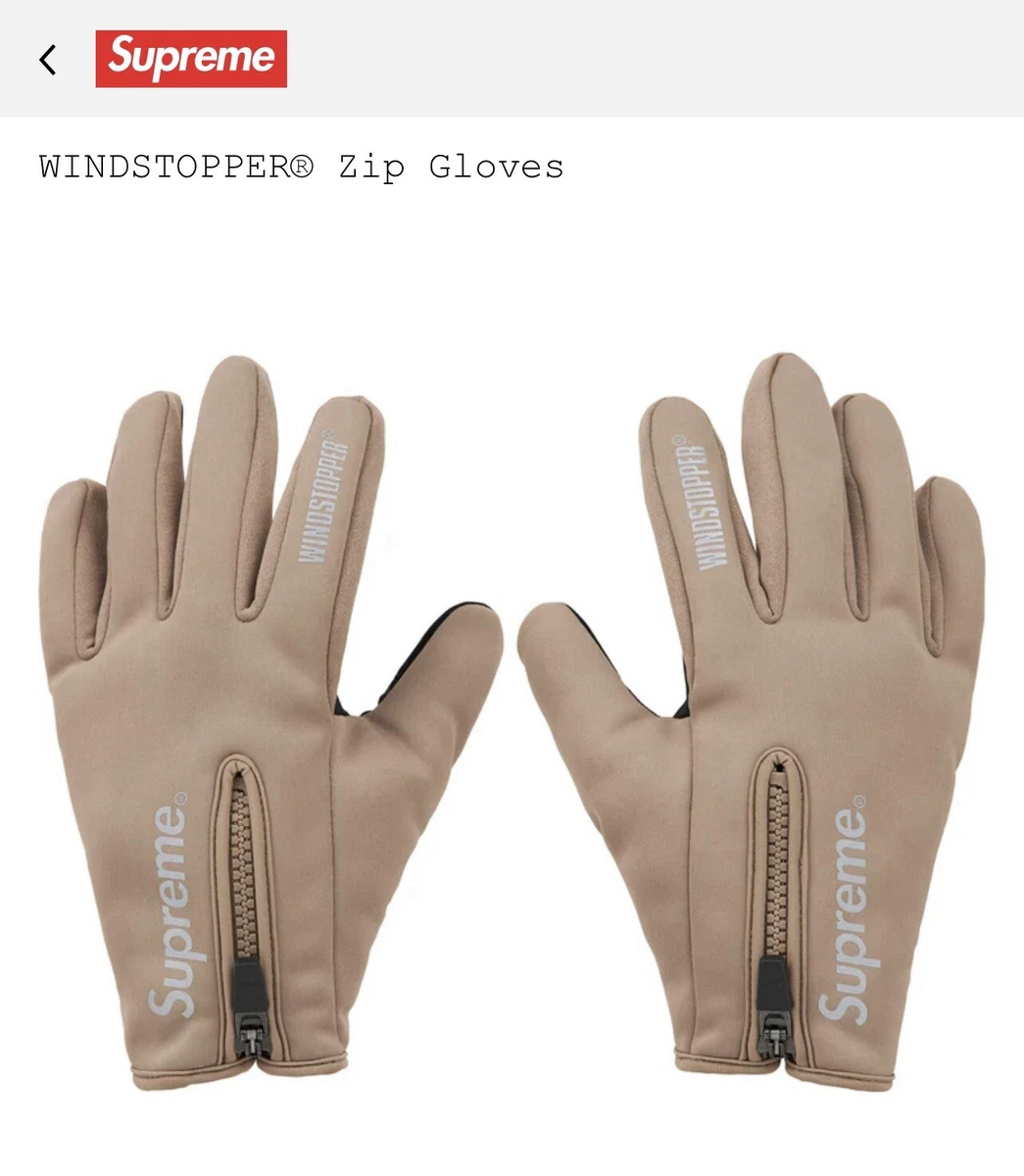 Supreme WINDSTOPPER Zip Gloves Taupe Size M | eBay
