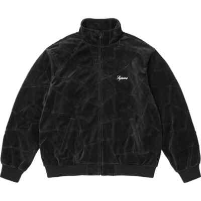 Supreme Patchwork Velour Track Jacket Black | eBay