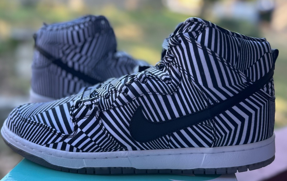 Nike SB Dunk High Premium Concept Car Zebra 313171-103 Men's Size