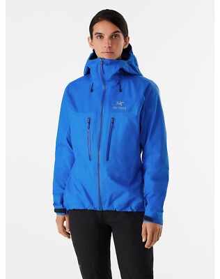 NWT Women's Arc'teryx Blue Alpha Goretex Hooded Waterproof Shell
