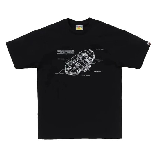 BAPE × stussy 30th anniversary T-shirt multi camo × black A