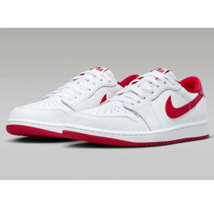 Nike Air Jordan 1 Low Retro OG White University Red CZ0790-161
