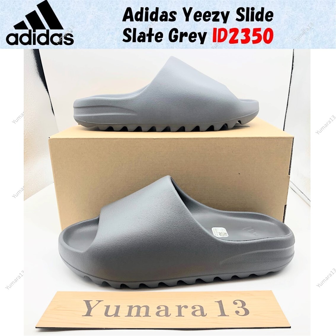 Adidas Yeezy Slide Slate Grey ID2350 Men's Size | eBay