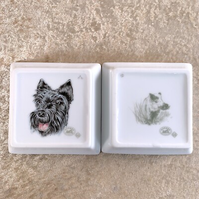 Hermes Mini Change Tray Porcelain Ashtray Scottish Terrier & Pig