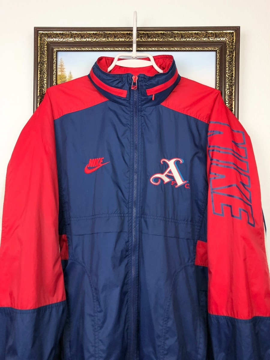Vintage 90's Nike Arsenal Football Jacket Soccer Windbreaker Track