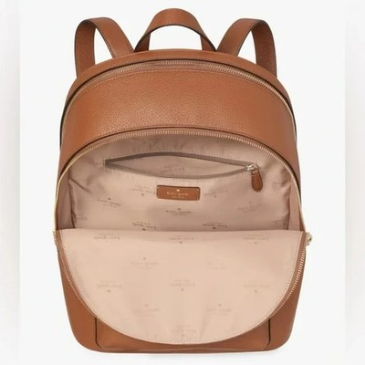 🌞KATE SPADE LENA LARGE BACKPACK WARM GINGER TAN LEATHER TRAVEL