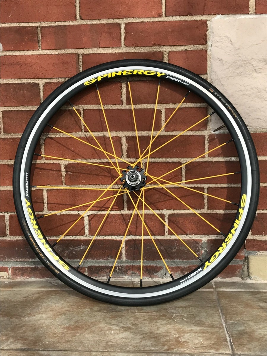 Spinergy XAero Lite Road Bike Rear Wheel - Yellow Spokes 650c (571