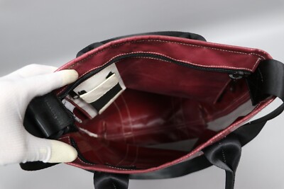 FREITAG F74 BOB Vintage White/Burgundy Used Pvc Crossbody Tote bag