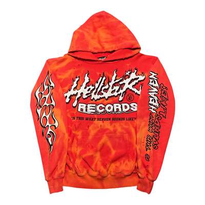 Hellstar Studios Records Hooded Sweatshirt Washed Red | eBay