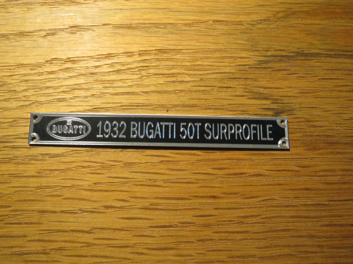 Pocher 1/8 1932 Bugatti 50T Surprofile Metal Display Plaque | eBay