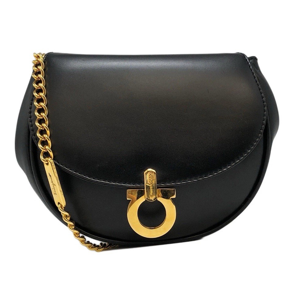 Salvatore Ferragamo Shoulder bag Vitello #AQ215613 Nero (Black