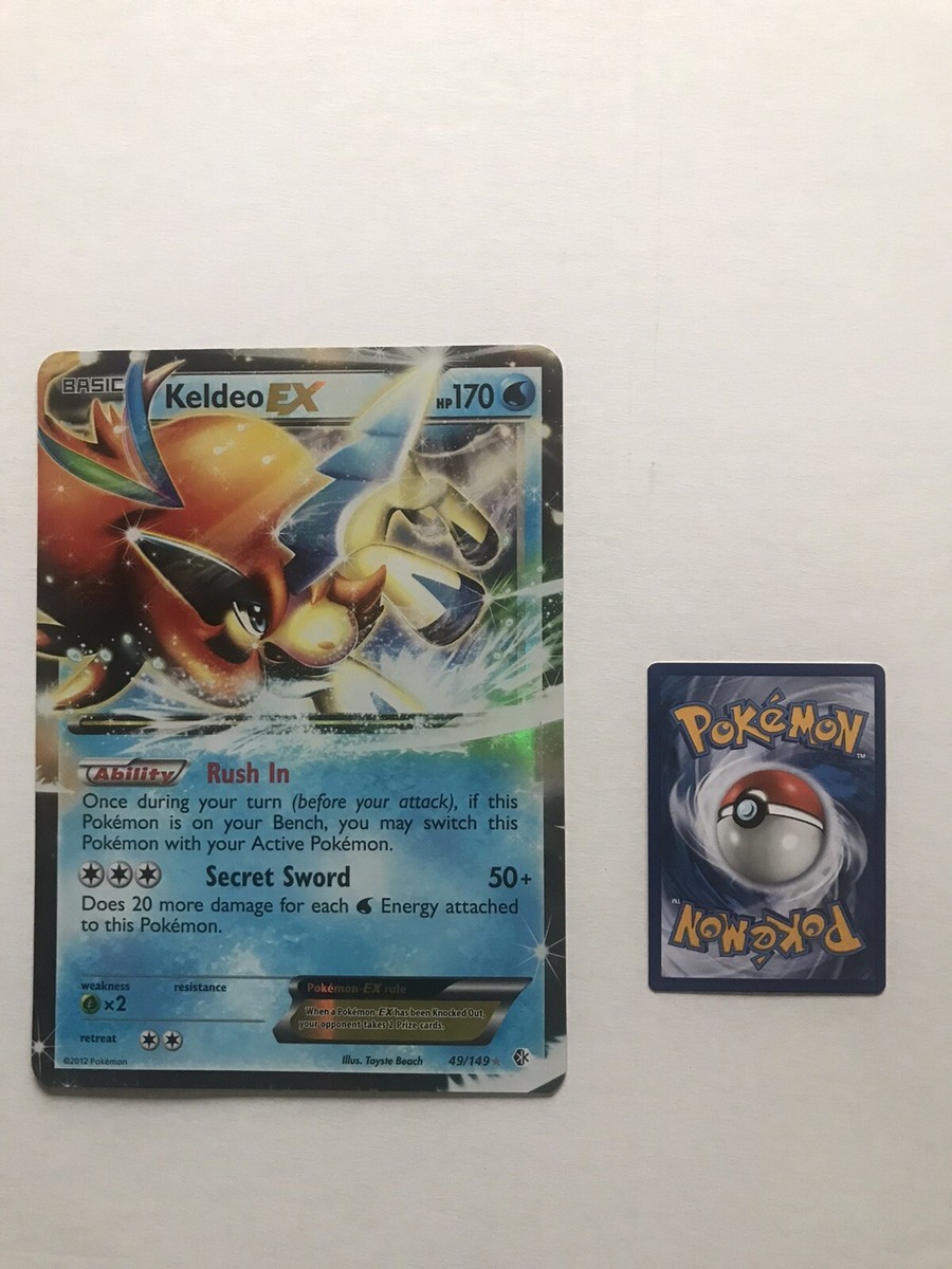 Keldeo EX JUMBO Card 49/149 BW Boundaries Crossed 2012 Ultra Rare