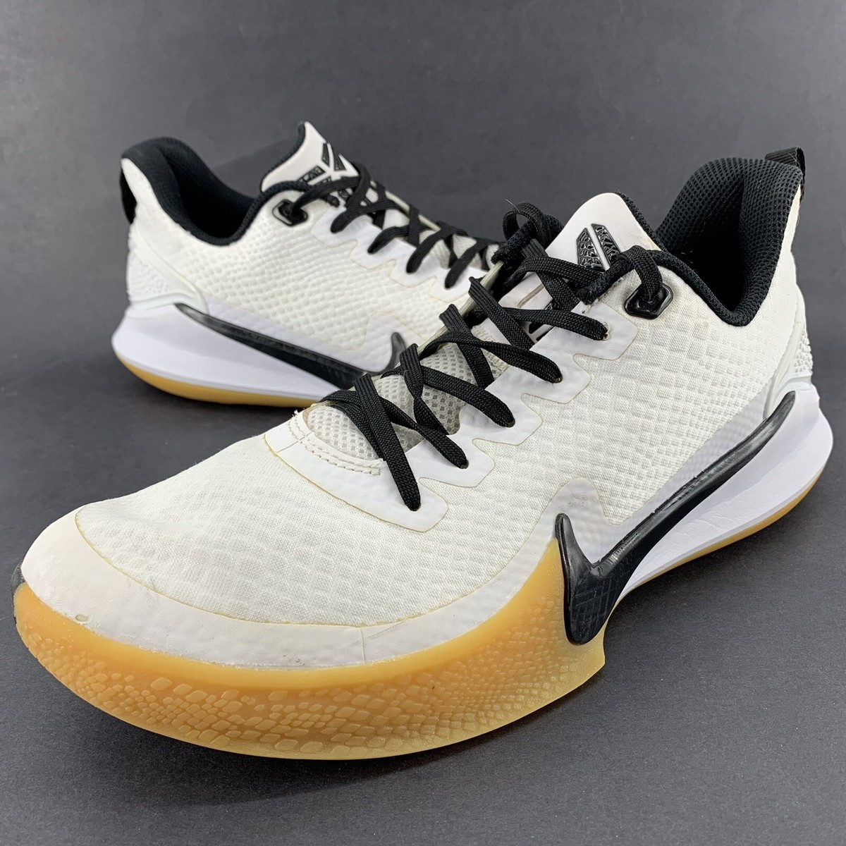 Nike Mens Kobe Mamba Focus White Gum Shoes White / Tan / Black