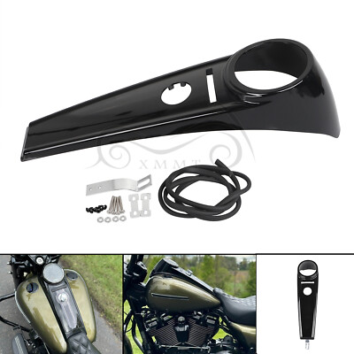 Gloss Black Dash Fuel Console Tank Panel Fit For Harley Road King