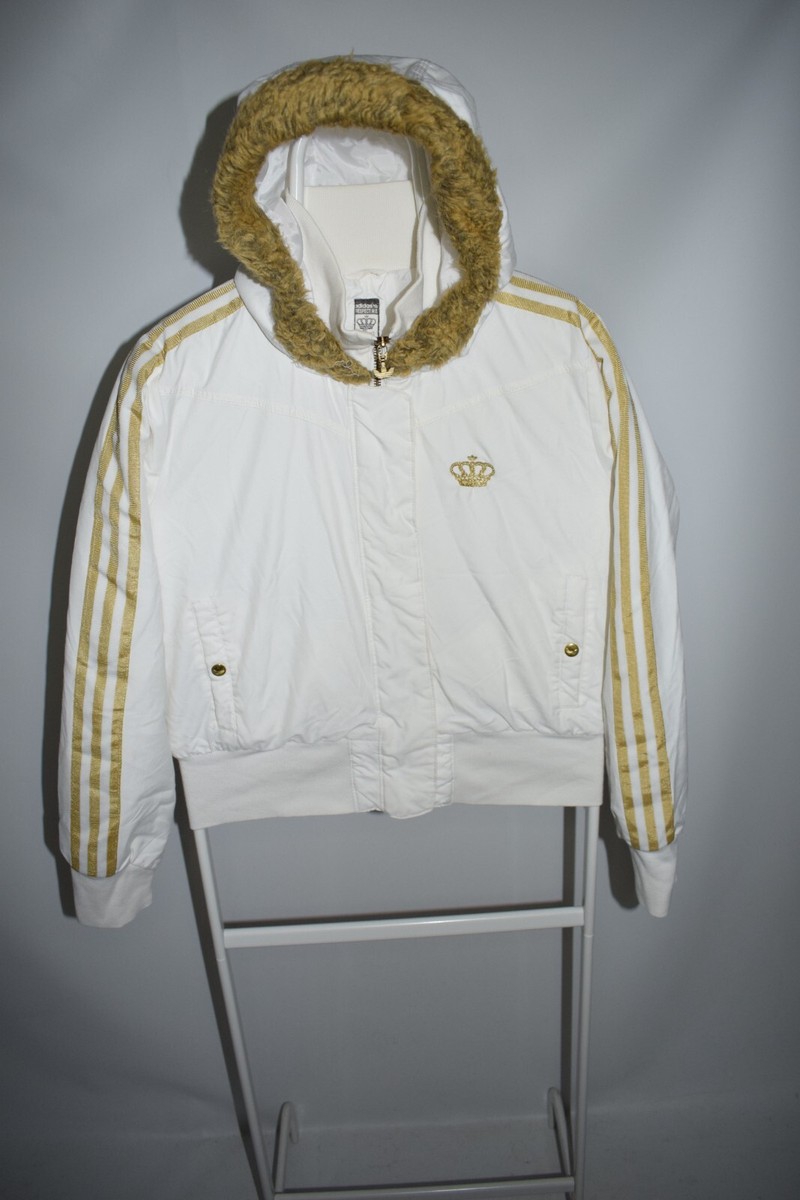 Y2K Adidas x Missy Elliott Respect ME Gold / White Bomber Jacket