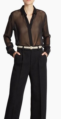 $575 Saint Laurent YSL Cassandre Belt With Square Buckle In